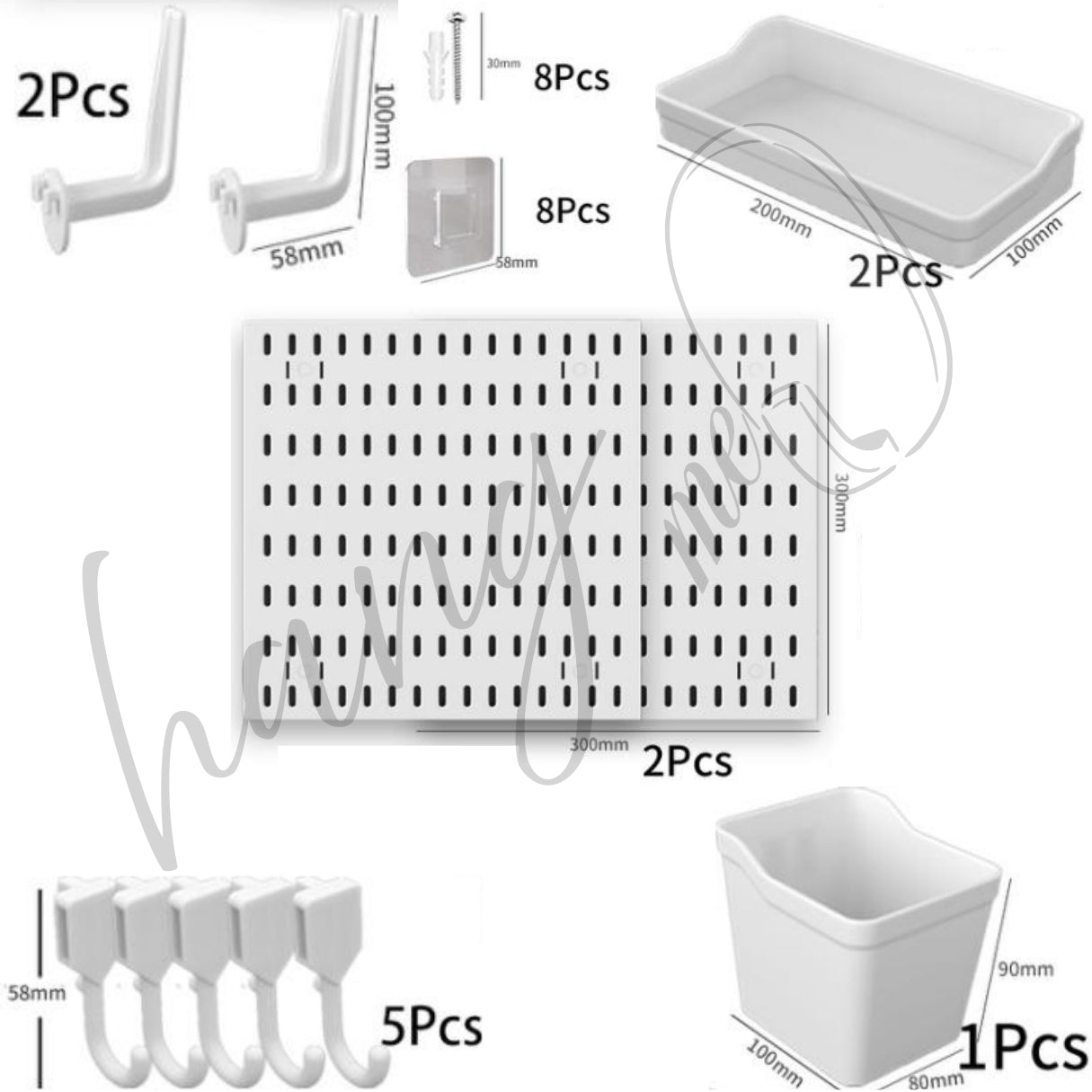 Hang Me™ pegboards set 2 white